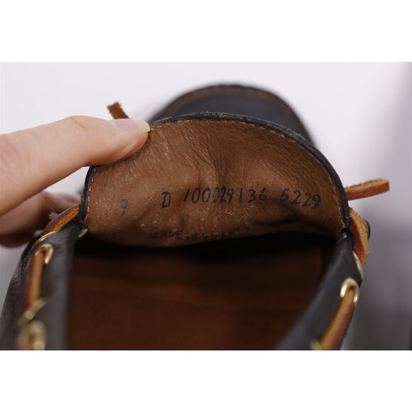 Brooks Brothers Black Brown Driving Moccasins Slip On Loafers Mens 9 D